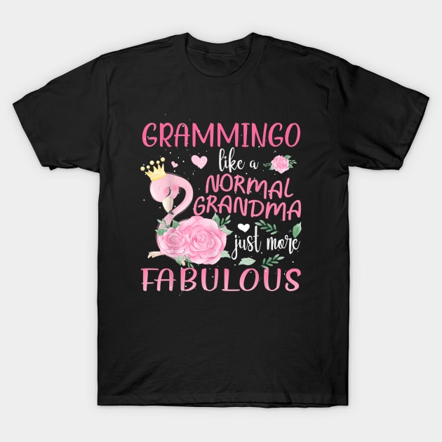 Grammingo Like a Normal Grandma Flamingo T-Shirt by KIMIKA